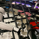 The partial hands connect with weapons.